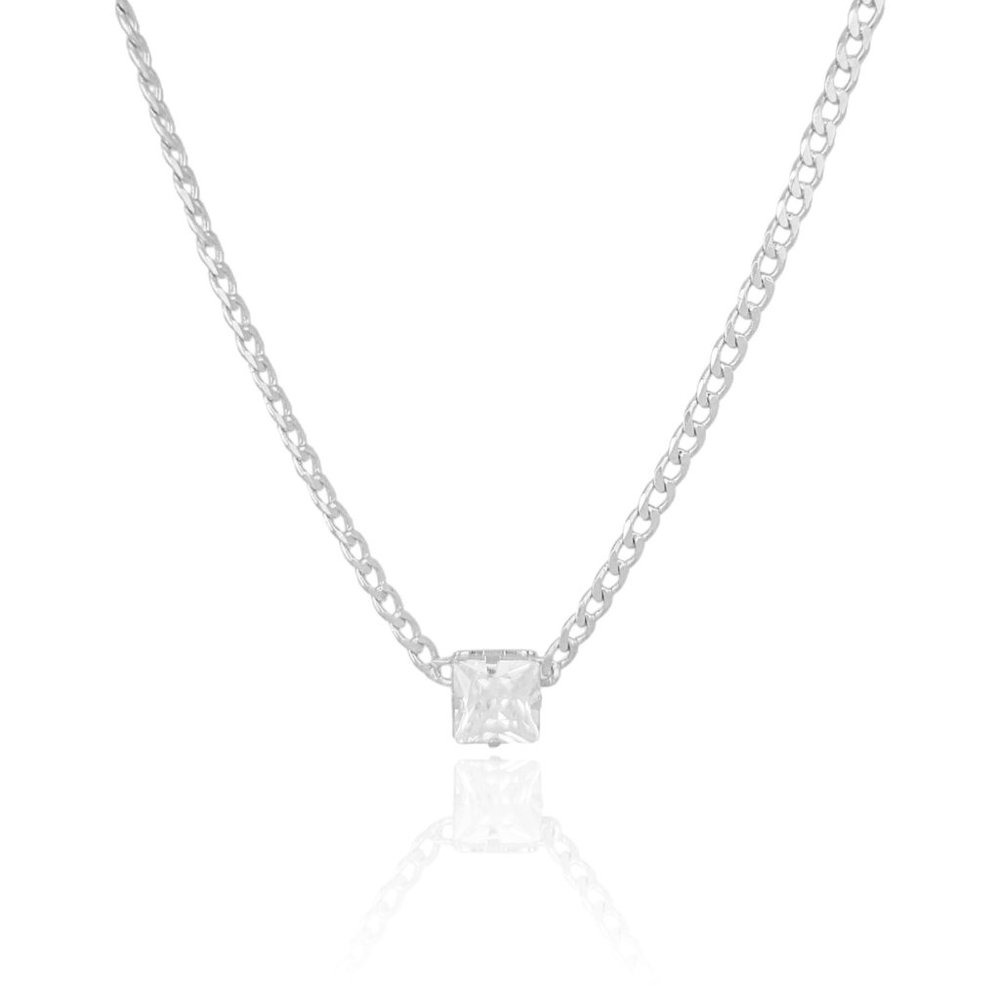 Silver necklace Cristal 9 MM